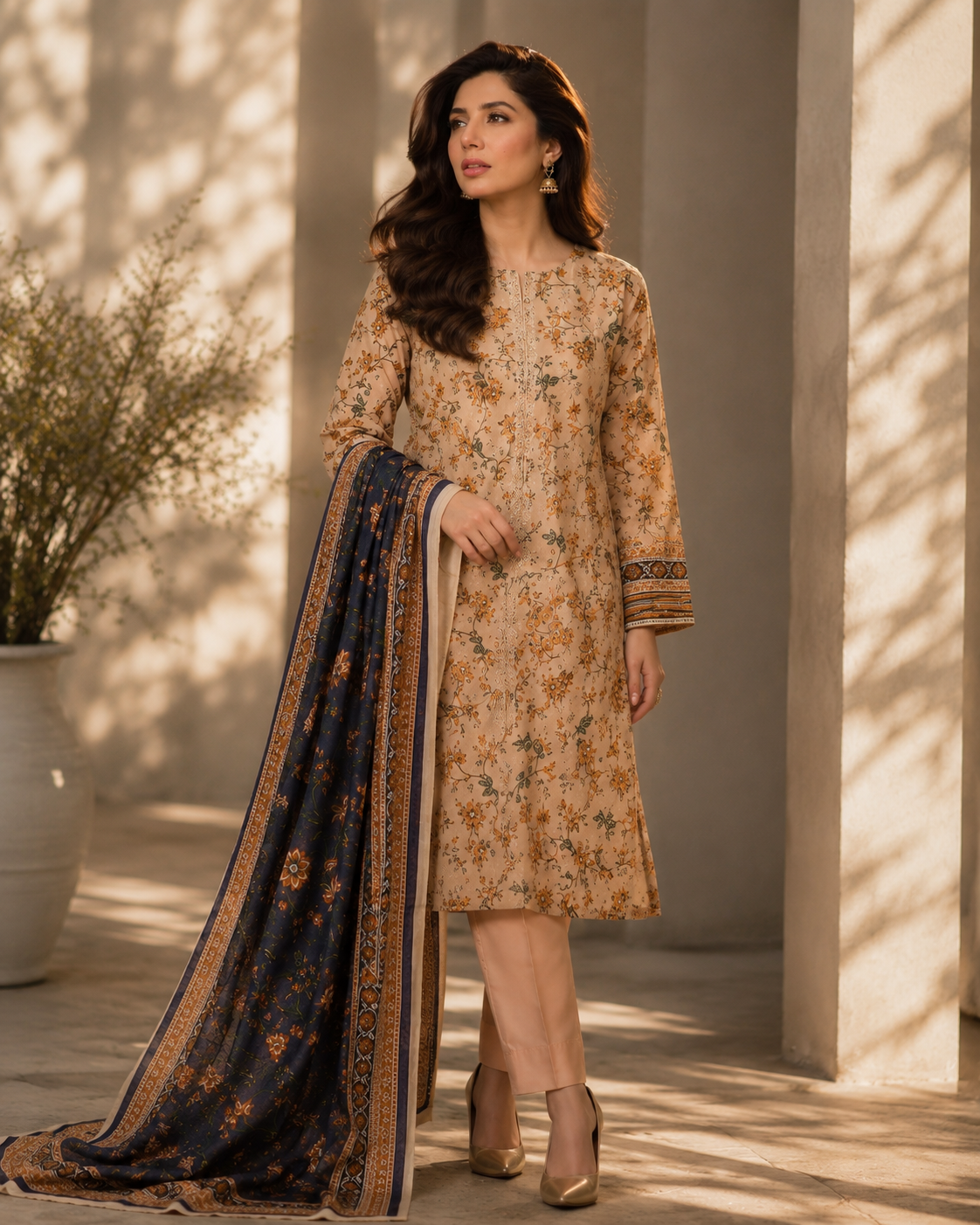 3PC - Printed Lawn - Unstitched